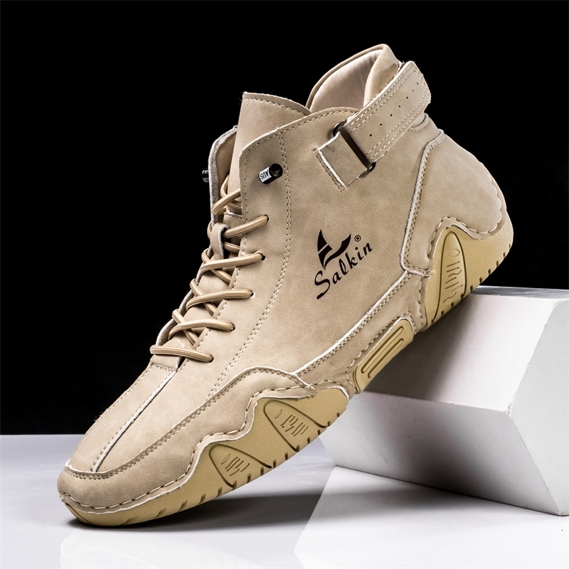 Handmade Men Boots n Sneakers Man Outdoor NonSlip Casual Leather Shoes Ankle Breathable w250801