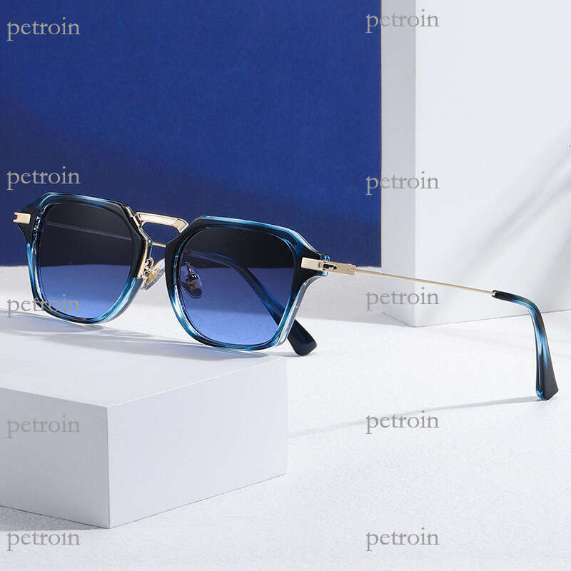 New Metal Sunset Fashion Sunglasses for Men and Women, Unique Street Style, Versatile UV Protection