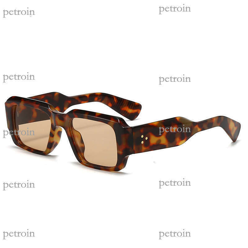 New Fashion Square Frame Rivet Sunglasses Personality Trendy Women's Sun Protection Shades