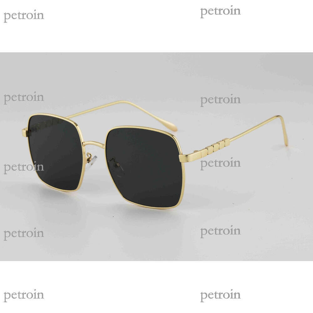 New Metal Trendy Korean Fashion Large Frame Slimming Street Style Internet Celebrity Driving Sunglasses for Men and Women