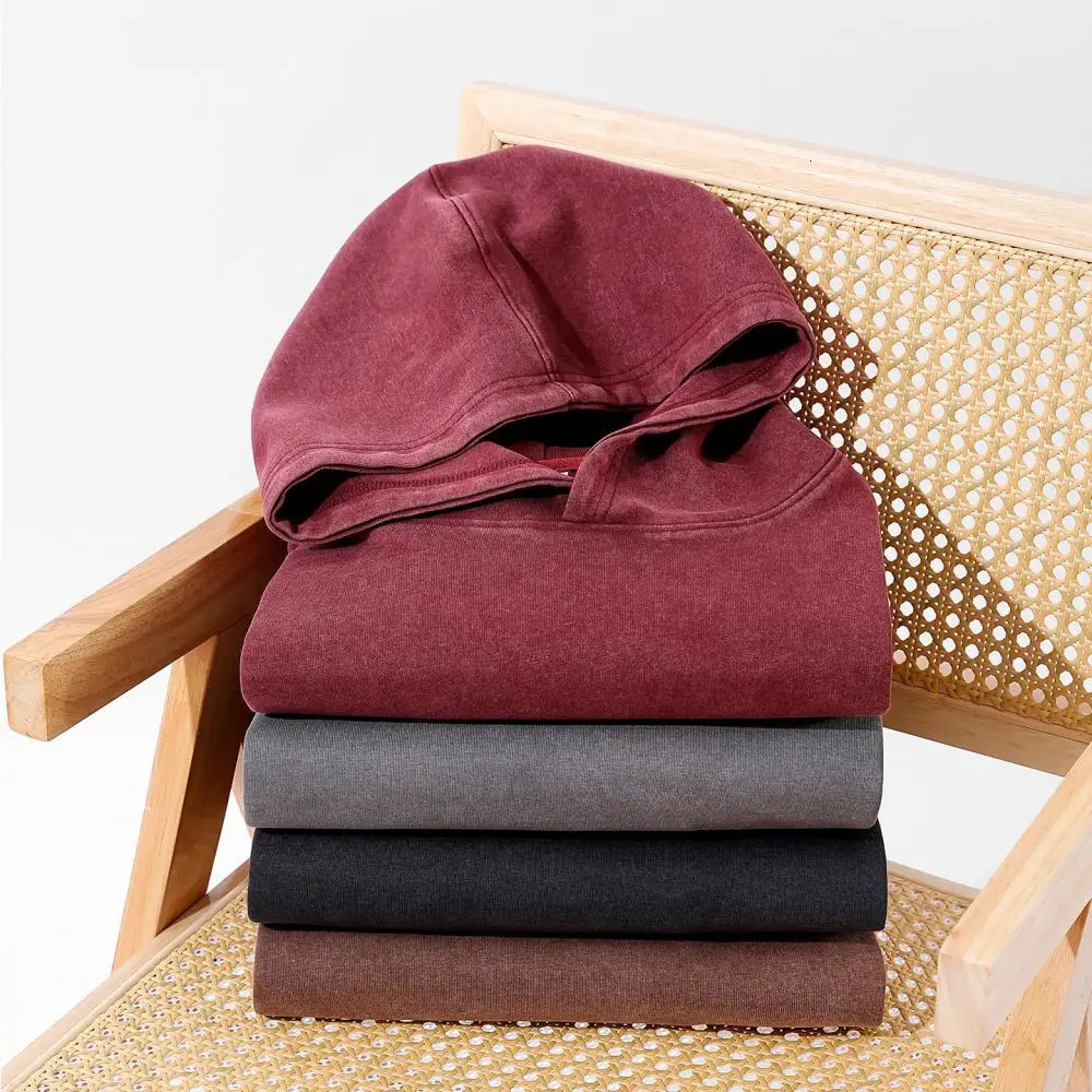 American Retro Heavyweight Sweatshirt for Men and Women Spring Autumn Washed Vintage Oversize Loose Large Size Hooded Jacket 250814