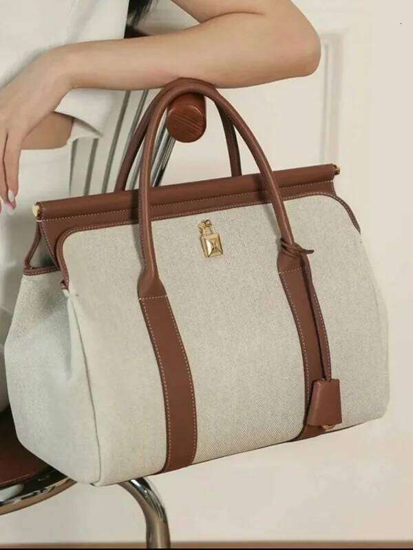 High Quali Leather Tote 2025 New Faion Versatile Small Busin Women's Oulder Crossbody Bag Urban Ma... 250815