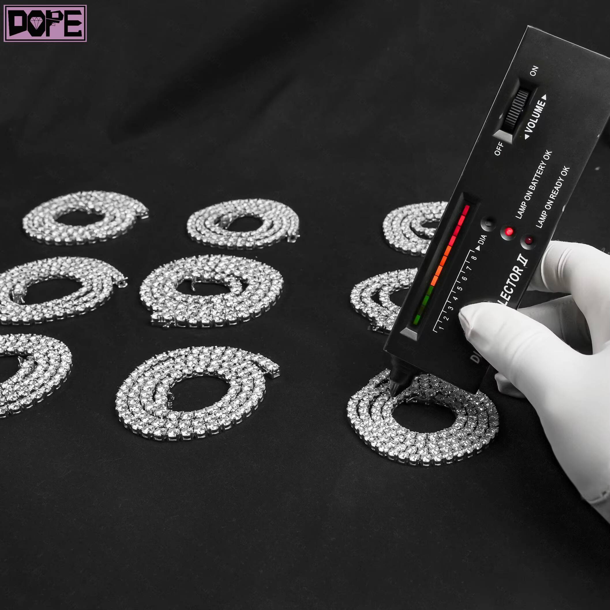 Elegant 2mm 3mm Tennis Chain 925 Silver VVS Iced Out Lab Grown Diamond IGI Lab Diamond Tennis Chain