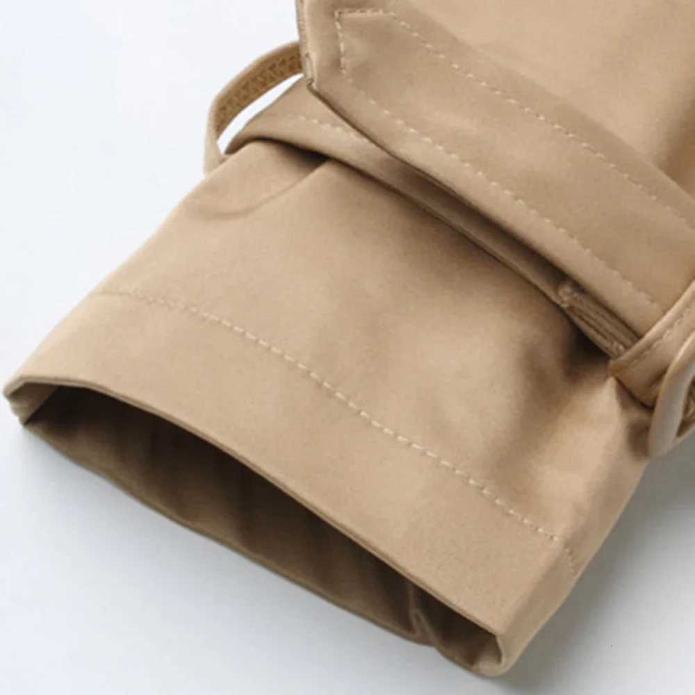 Autumn and Winter Mens Mid-Length Trench Coat Elegant British Solid Color Coat Korean Style Double-Breasted Casual Trench Coat W250815