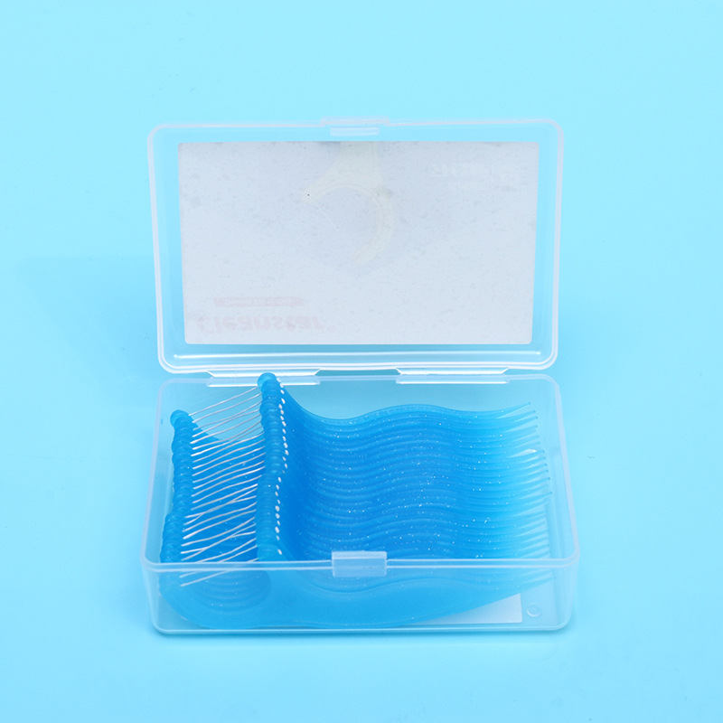 25-piece dental floss box with high-molecular-weight dental floss sticks that do not damage gums, colorful and convenient portable boxed
