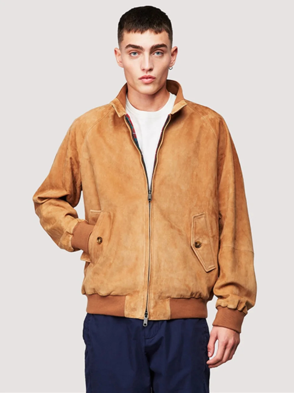 Suede Cowhide Classic British Leather Jacket 250808