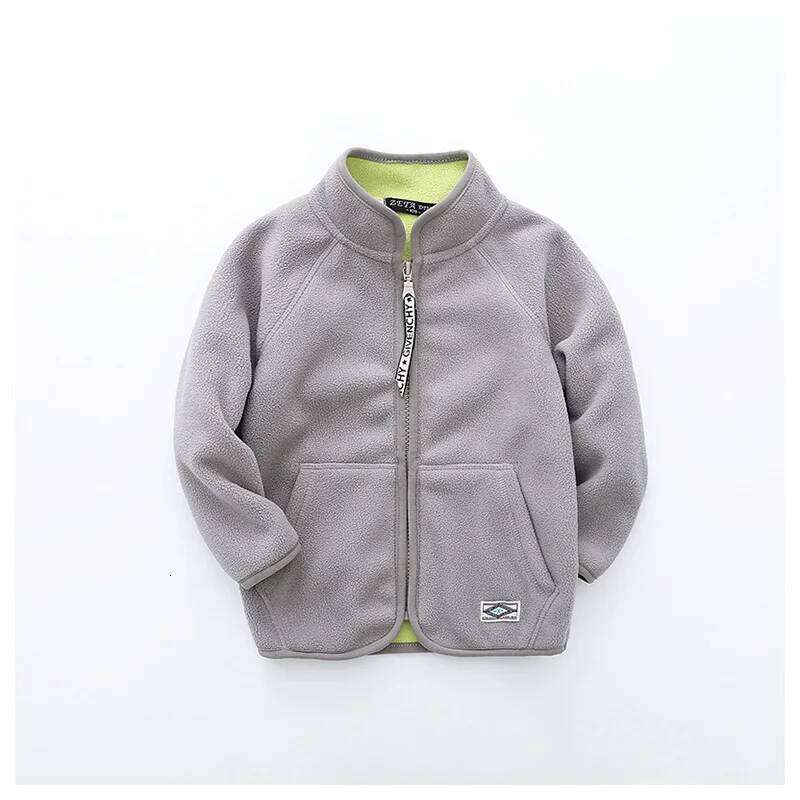 Warm Polar Fleece Unisex Child Coat Full Zip Sanding Baby Girls Boys Jackets School Kids Children Outerwear 2-8 Years Old