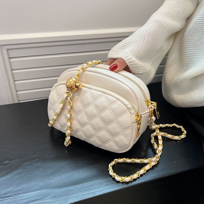 High-Quality Texture for Women, Ins Niche 2025 New Fashion Summer Quilted Chain Crossbody Small Square Bag