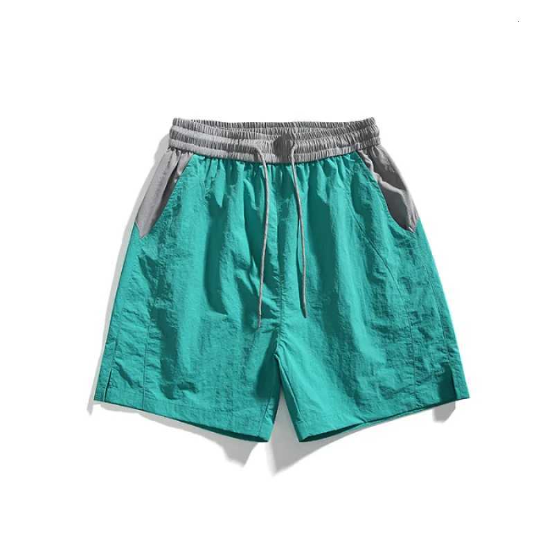 Outdoor contrasting color five quarter pants for men breathable summer casual running hiking quick drying sports shorts Y250814