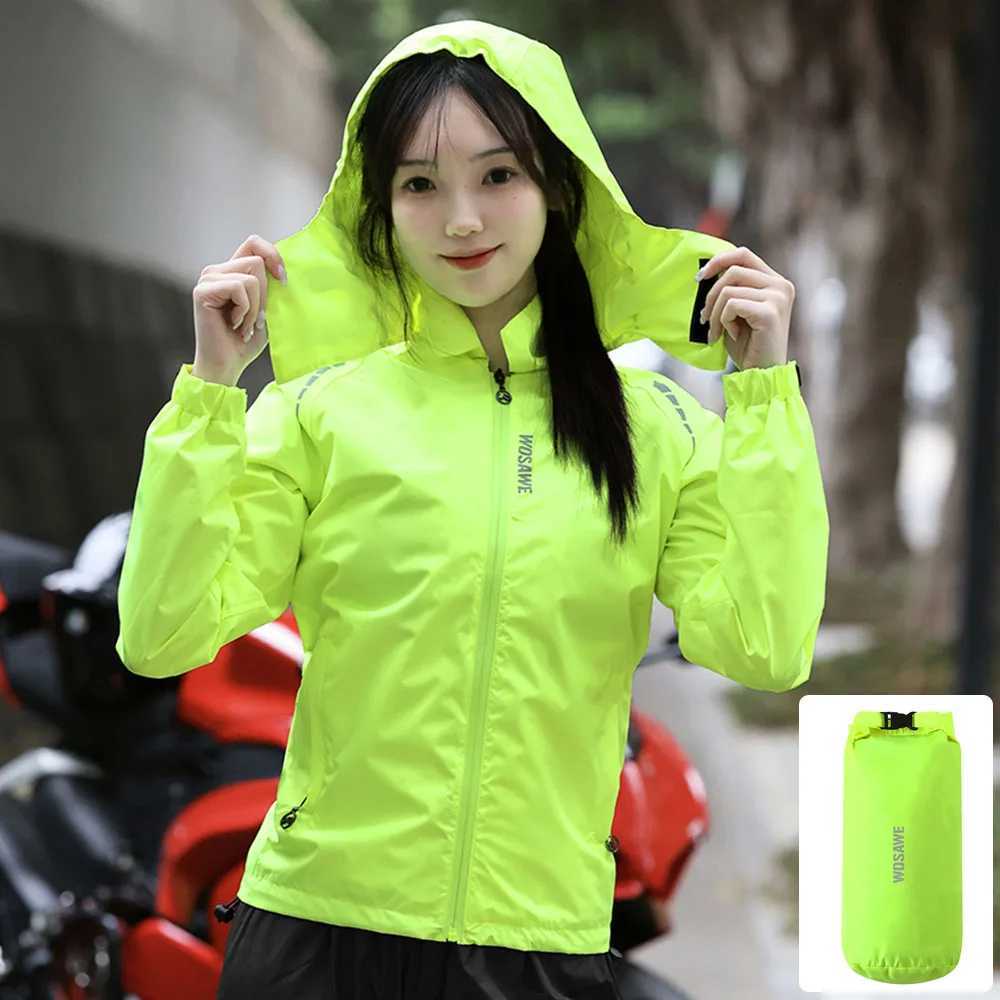 WOSAWE Impermeable Raincoat Women Motorcyclist Waterproof Rain Coat Motorcycle Rainstorm Prevention Breathable Reflective Y250814