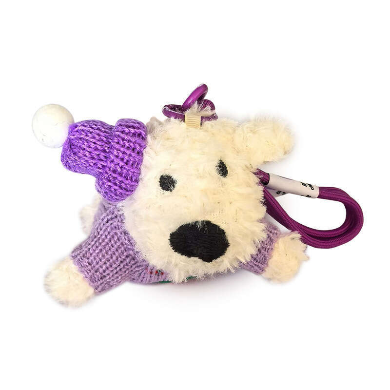 New West Highland White Terrier Scribbled Puppy Keychain Cartoon Bag Accessory Plush Pendant Couple Ornament