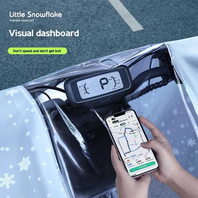 Raincoat single person womens transparent bicycle electric bike electric bike special long one-piece raincoat Y250814