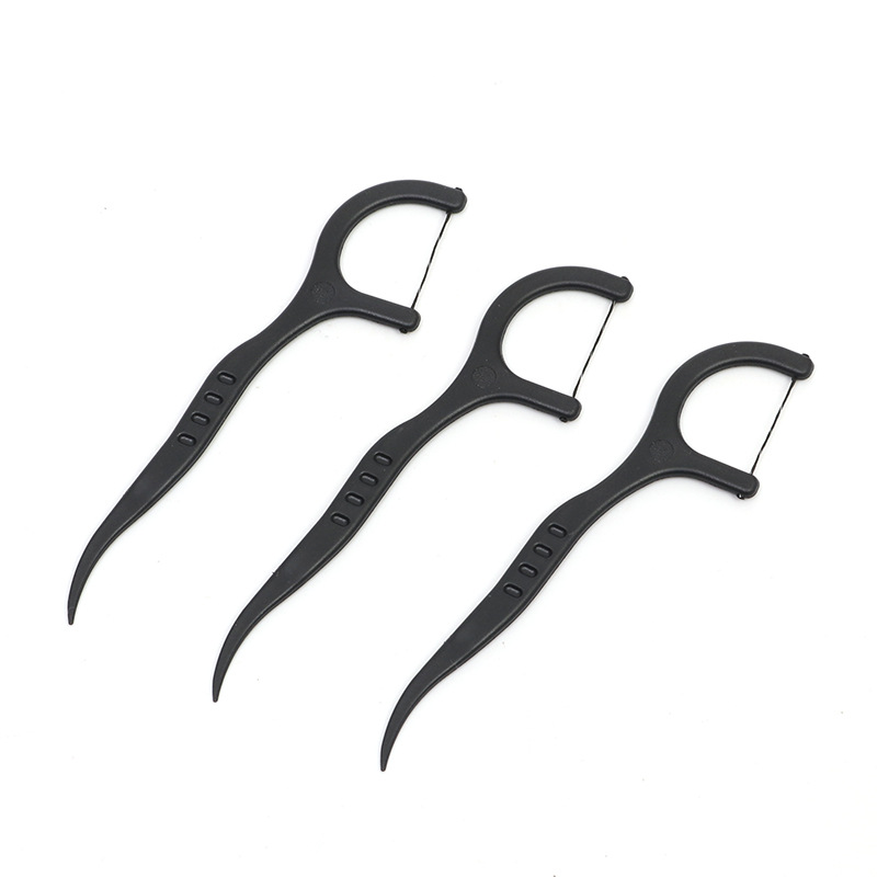 50 mini boxed dental floss picks for home use, multi-size portable storage box