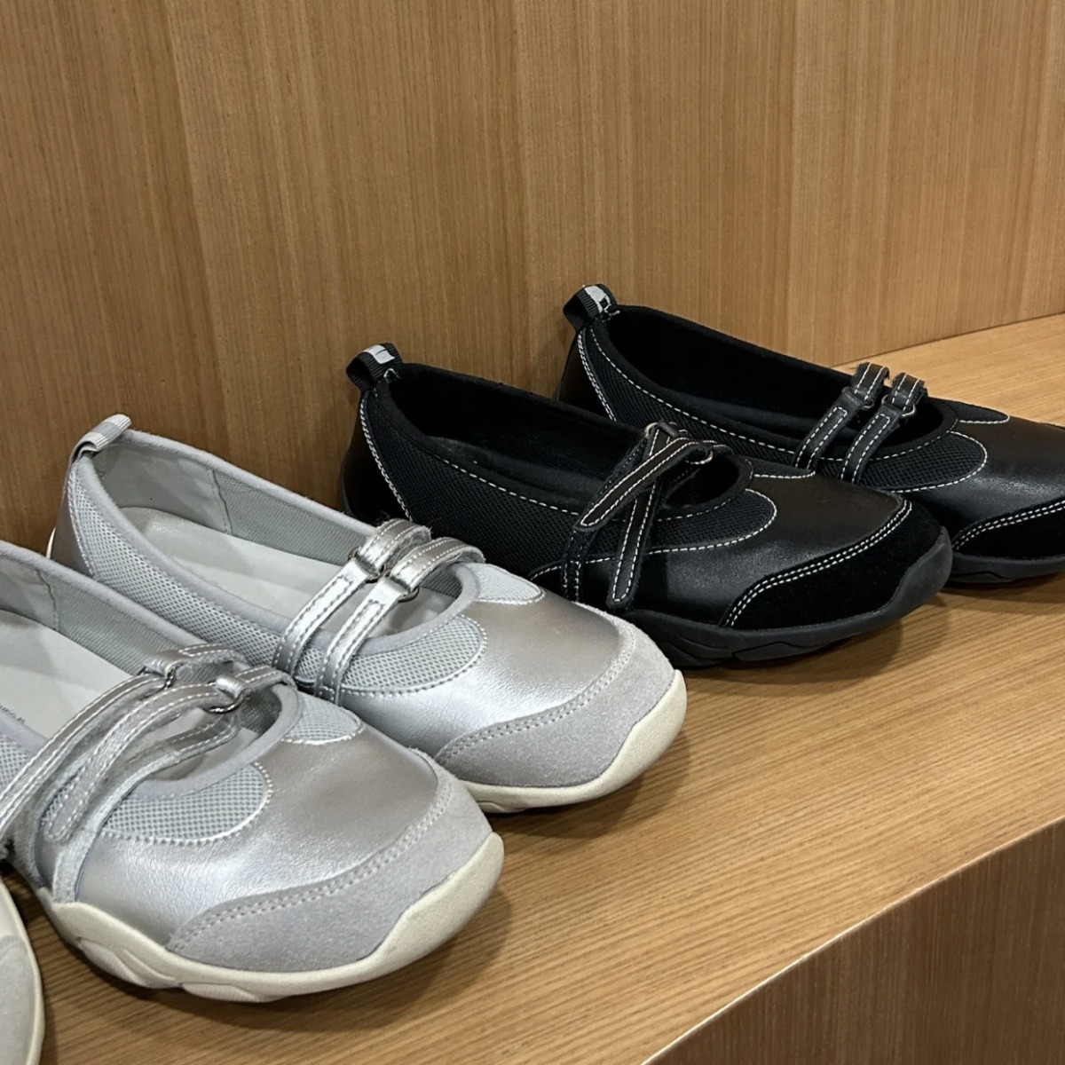 2025 new designer Mary Jane women's casual thick soled flat shoes, sports ballet flat shoes