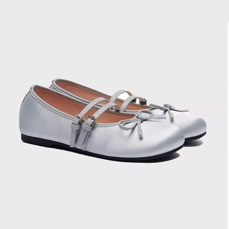 Designer Women's Ballet Shoes 2025 New Mary Jane Bow Flat Shoes