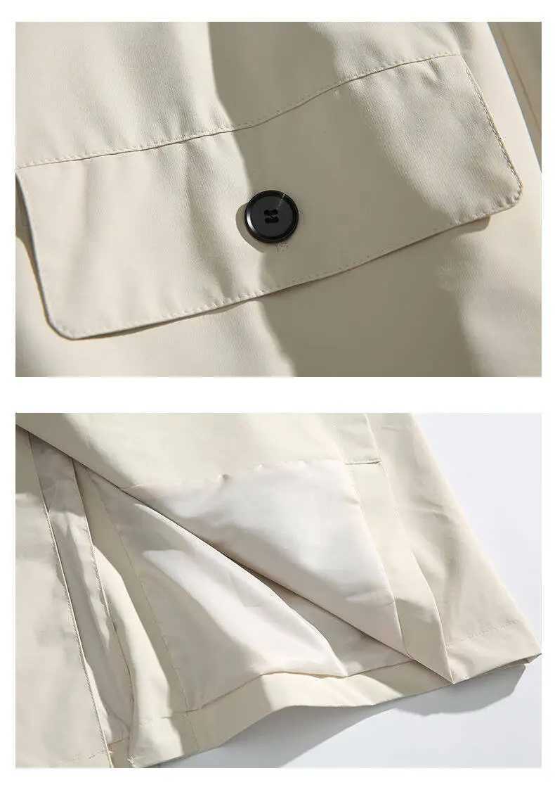 Men Coat Japanese Korean Streetwear Fashion Loose Casual Vintage Long Trench Jacket Men Trenchcoat Outerwear W250815