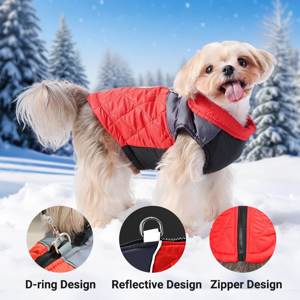 Waterproof Small Dog Coat Autumn Winter Warm Pet Clothes For Dogs Cat Safety Reflective Puppy Vest Jacket Chihuahua Pug Costume 250814