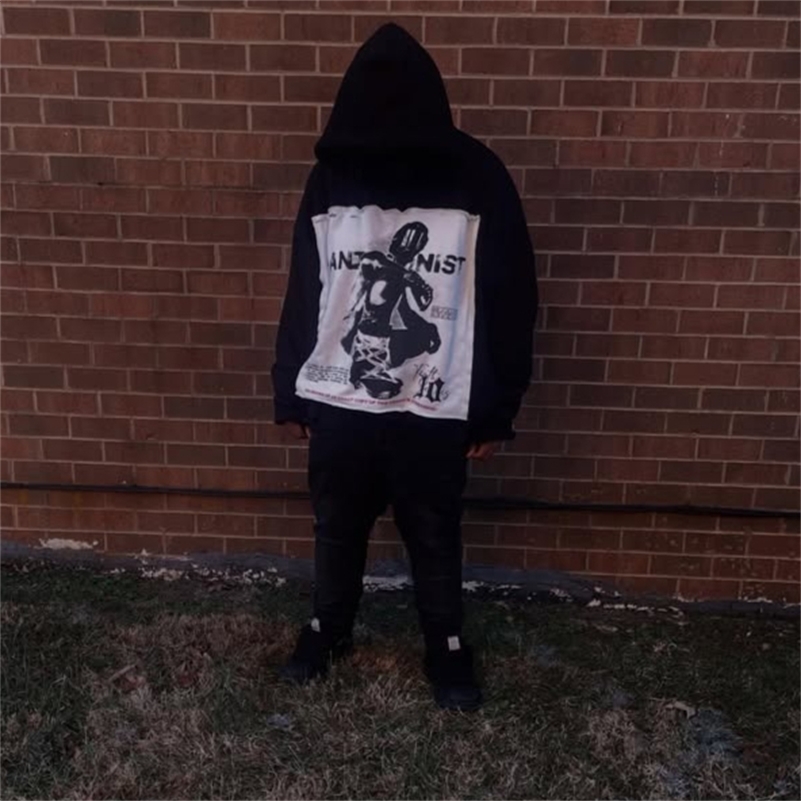 Vintage TENTH SERIES Hoodies Y2K Clothes Mens Patchwork Embroidery Oversized Pullover Sweatshirts Casual Jackets y250729