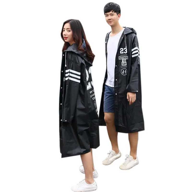 Hot Sale Brand The New Adult Men Women Long EVA Thick Rainwear Universal Rain Coat Waterproof Poncho Hiking Tour Raincoat Hooded Y250814