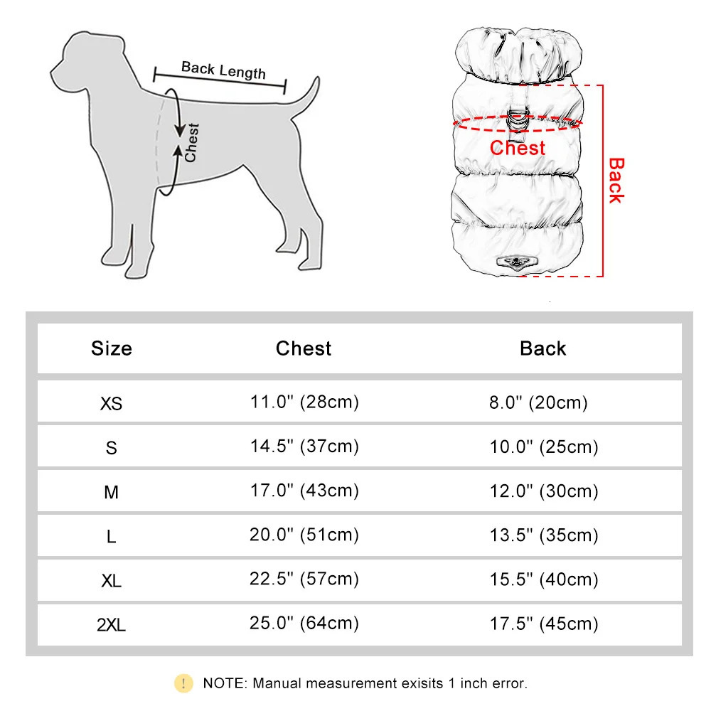 Soft Warm Dog Clothes Winter Padded Puppy Cat Coat Jacket For Small Medium Dogs Chihuahua French Bulldog Poodle Vest Pet Outfit 250814
