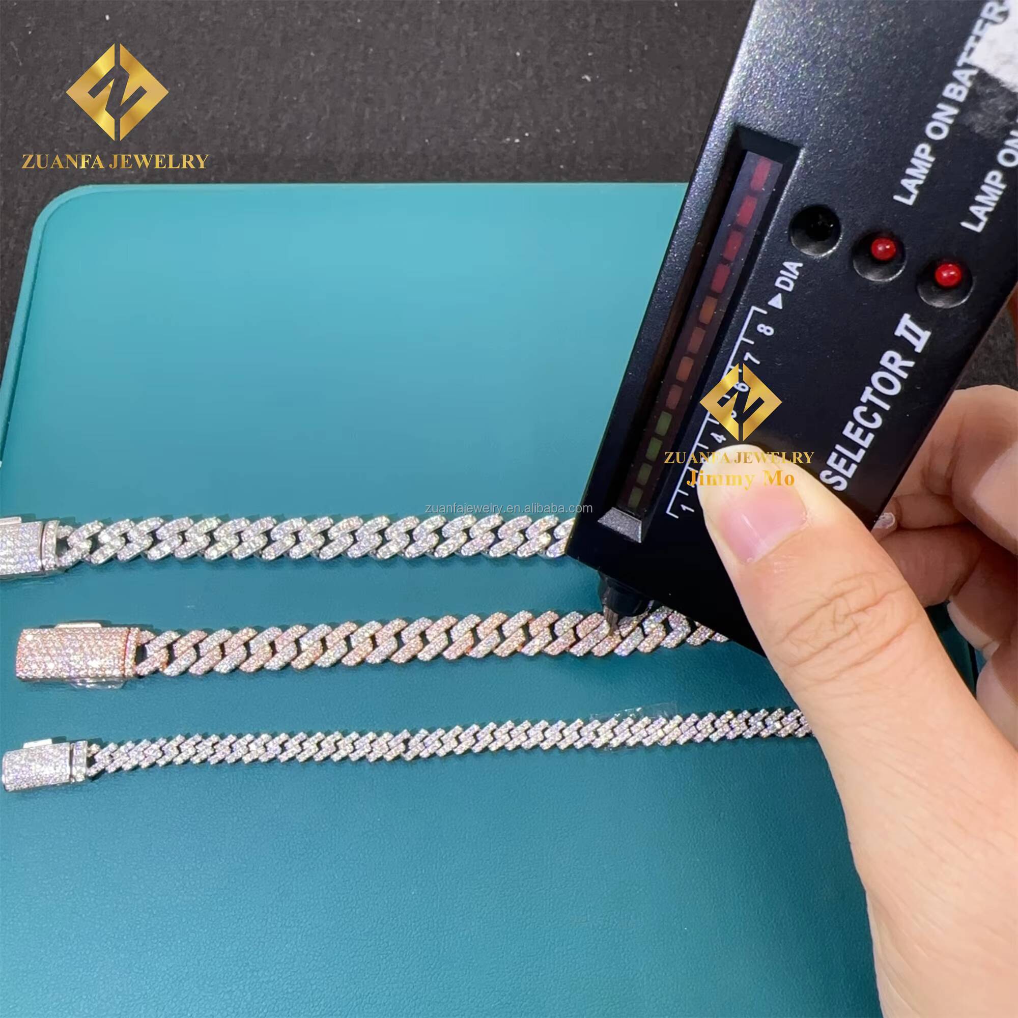 Best Selling Buss Down Rapper Jewelry 925 Sterling Silver Man Hip Hop Iced Out Vvs1 Moissanite Diamond Cuban Link Bracelet Men