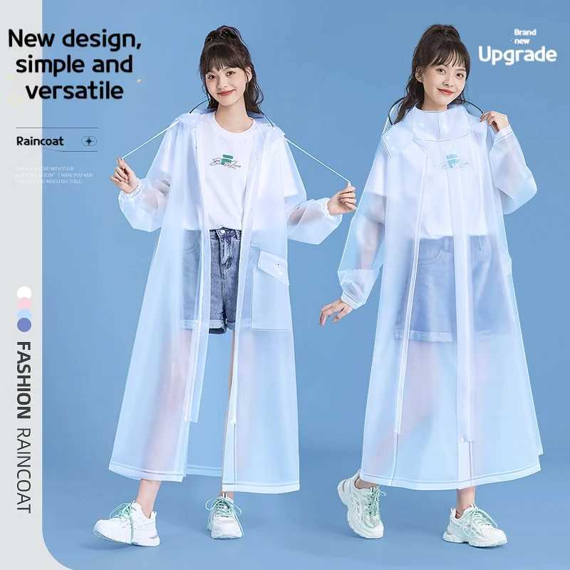 Transparent Windproof Bicycle Motorcycle Raincoat Woman Rain Poncho Impermeable EVA Hiking Raincoats For Man Rainwear Y250814