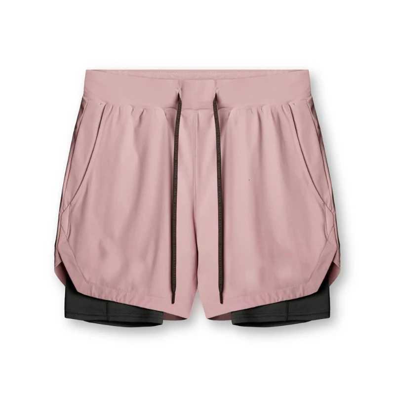Fashion Gym Shorts for Men Clothing Casual Sweatpants Outdoor Running and Cycling Breathable Double-layer Shorts Men Y250814