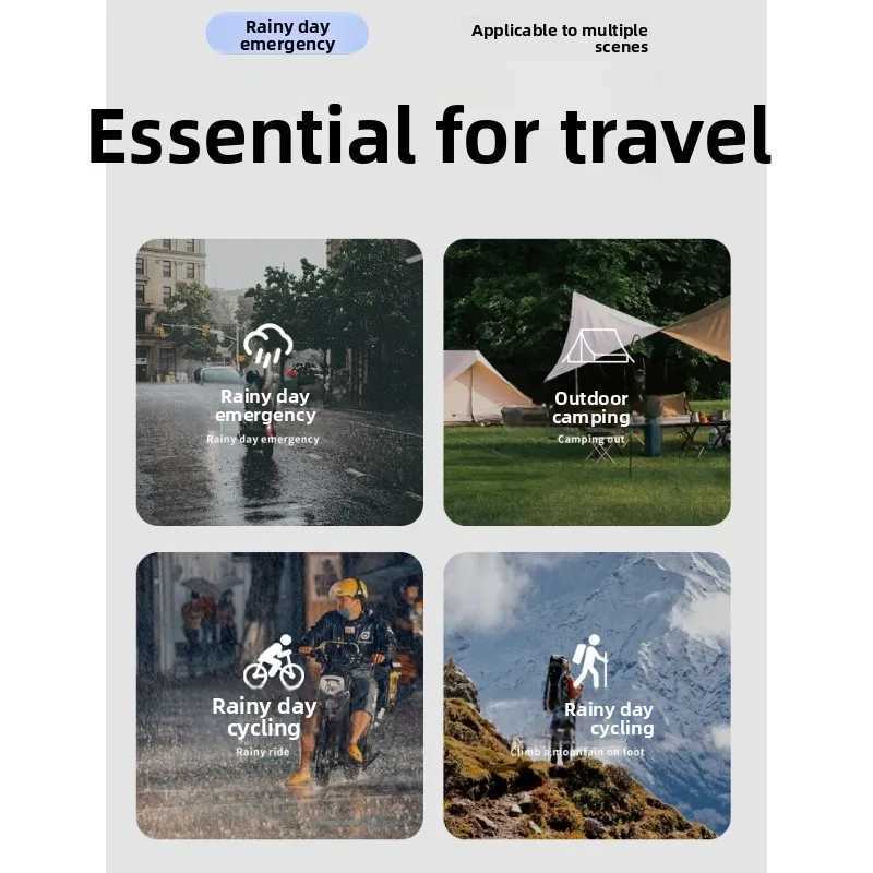 New Waterproof Splash-Resistant Raincoat Long Unisex EVA Raincoat with Hood for Travel Camping and Fishing Y250814