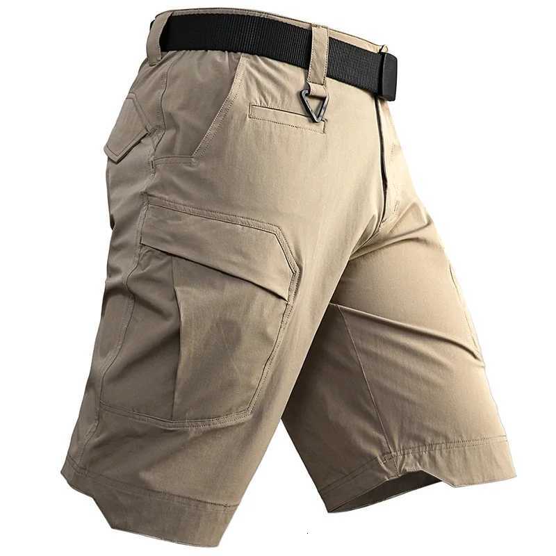 Mens Quick Dry Tactical Shorts Lightweight Stretch Outdoor Hiking Cargo Shorts with Multi Pockets Y250814