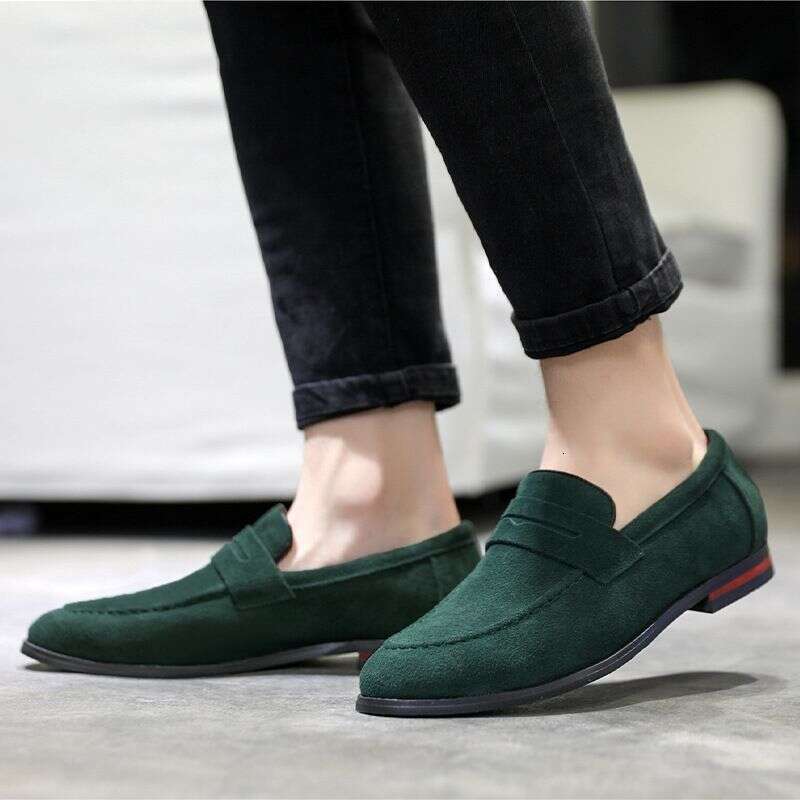 206-2 Solid Color Loafers British Versatile Loafers, One Foot Casual Bean Shoes