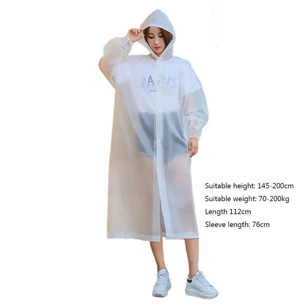 Raincoat Women Men EVA Impermeable Thickened Waterproof Rainwear Suit Outdoor Camping Hiking Rain Poncho Fashion Hooded Raincoat Y250814