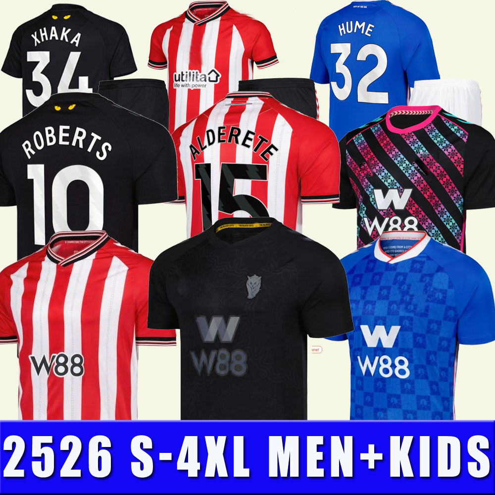 2025 2026 S-4XL Soccer JerseyS ALDERETE Matchday Soccer Jerseys BELLINGHAM BLACK CATS ROBERTS CLARKE 2025 Football Shirt PRITCHARD