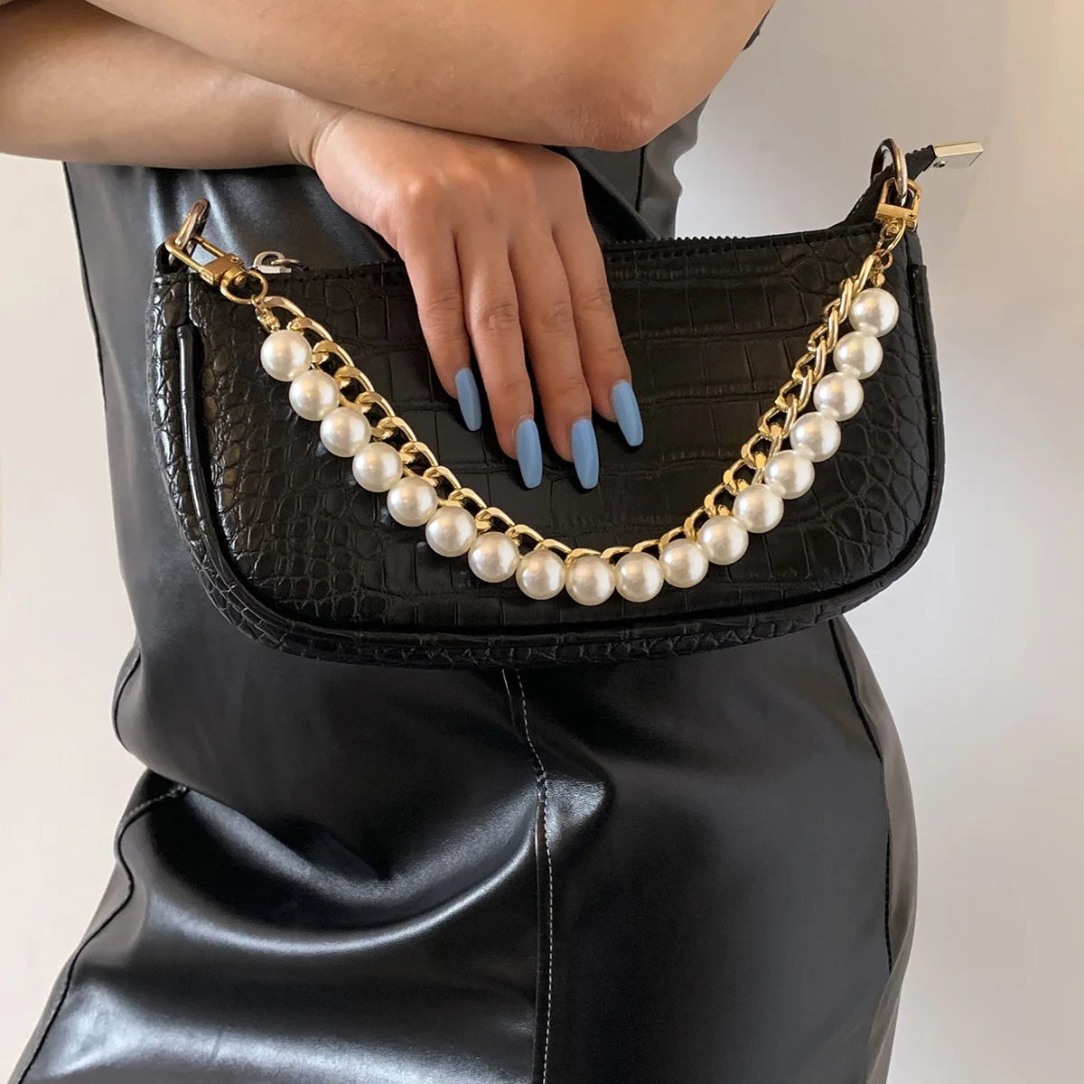 24cm Pearls Chain Strap For Handbag Fashion Accessories For Handbags Handles For Handbag Pearl Bag Chain Metal Chains 250811