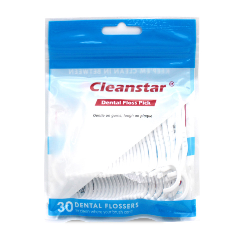 30-piece bag of dental floss that does not damage gums, ultra-fine floss sticks, recommended for restaurants and portable dental clinics.
