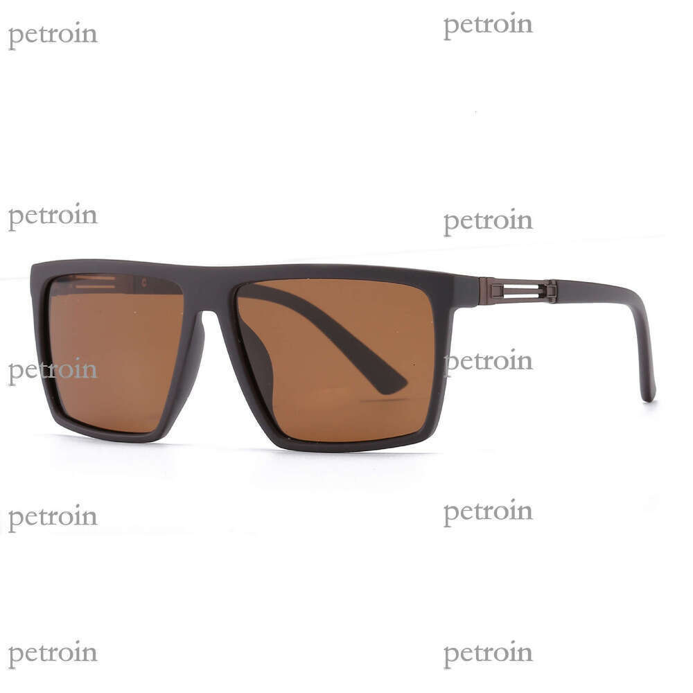 New Men's Classic Polarized Sunglasses with Square Frame, High-end UV Protection Driving Glasses