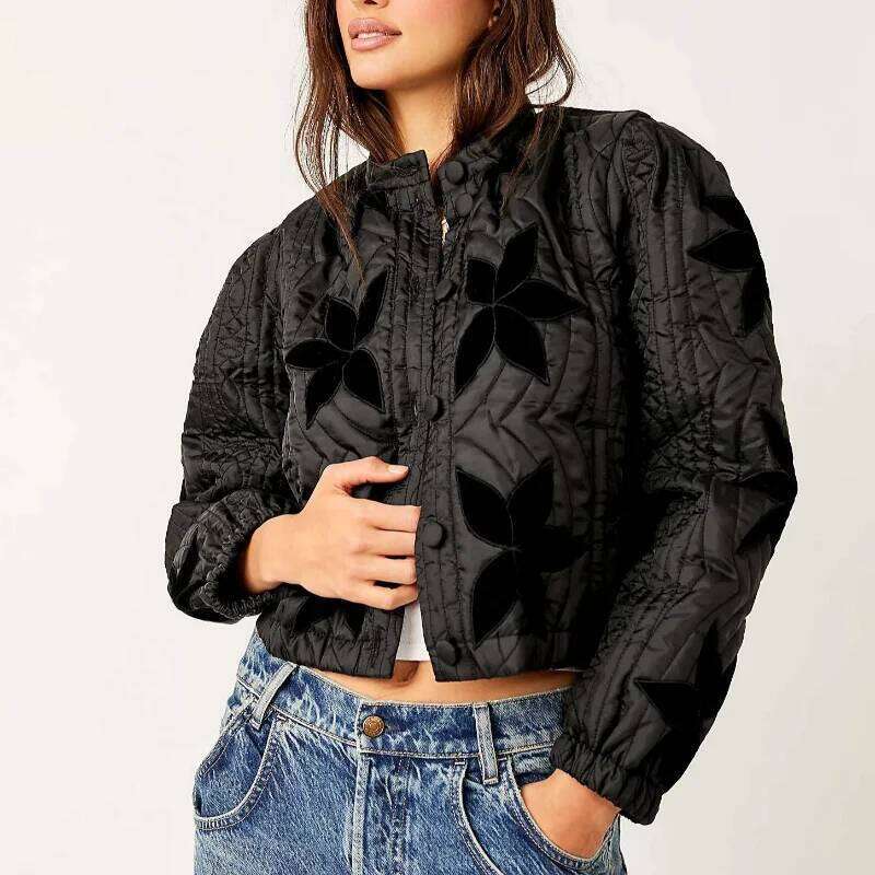 Designer Clothing 2025 Autumn Winter Printing Jacket O Neck Single Breasted Coat Long Sleeve Casual Outerwear 2024 New Bohemian High Street Lady Coats