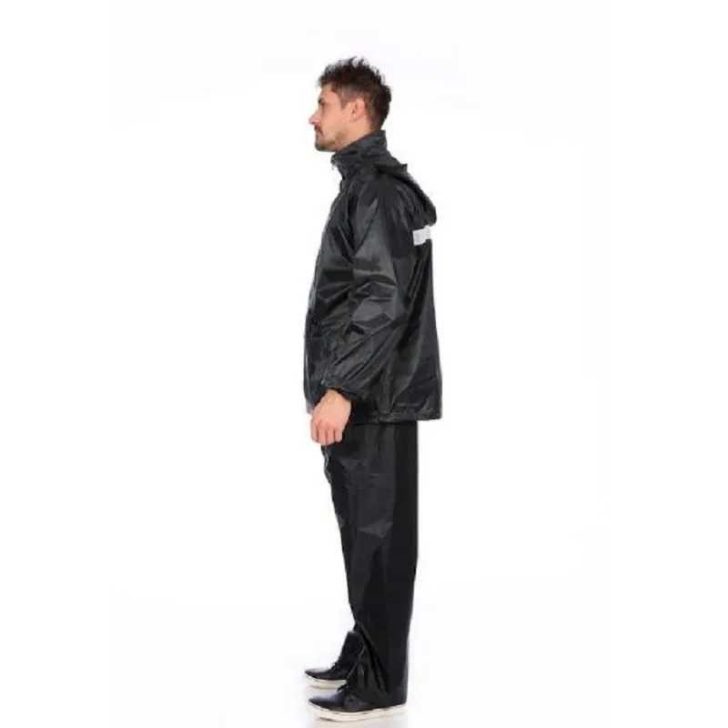 Black Motorcycle Black Adult Raincoat Waterproof Rain Gear Suit Men Outdoor Pants Set Hiking Rainwear Raincoat Women Windbreaker Y250814