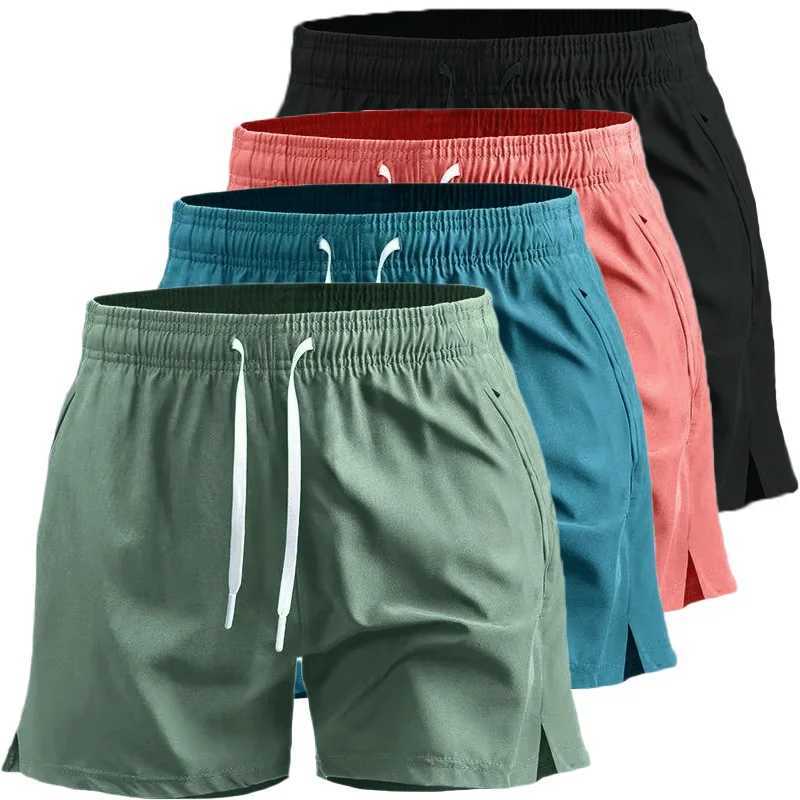 Mens Quick Drying Summer Shorts Ice Silk Running Short Sweatpants Basketball Pants Casual Solid Color Elastic Waist Shorts Y250814