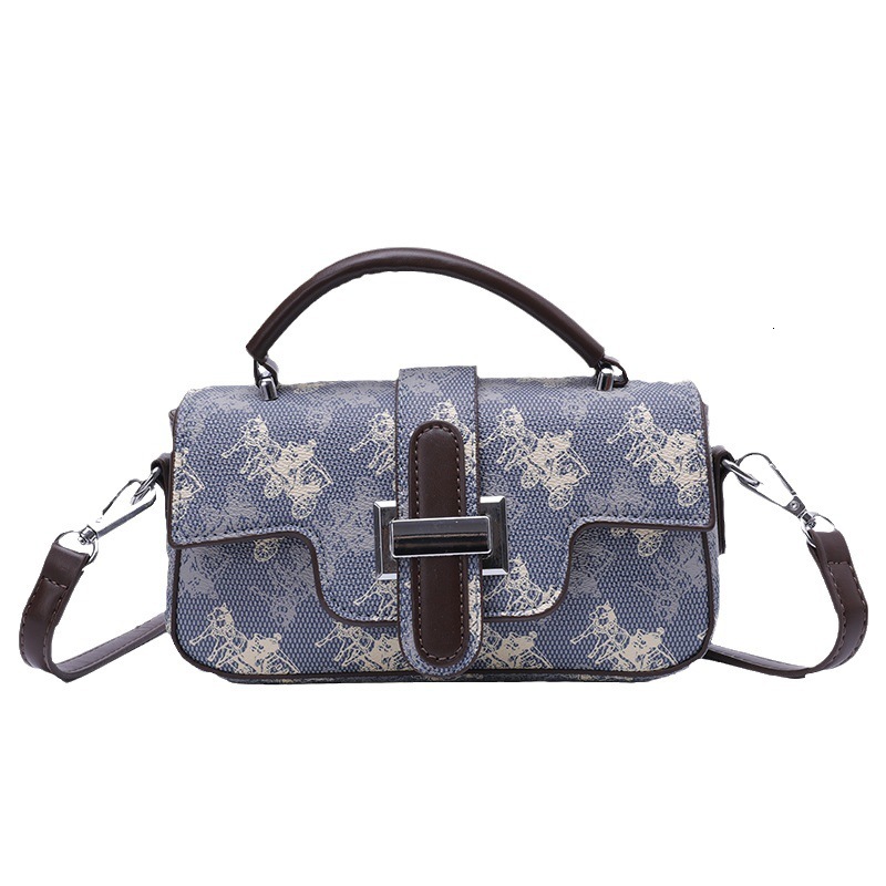 Vintage Women's Chain Bag Luxury Printed Handbag Free Shipping Designer High-end New Small Square Bag Commuting Shoulder Crossbody Bag Casual Bag