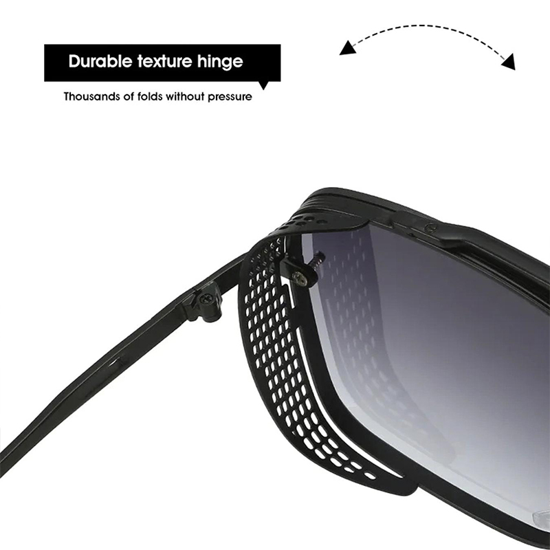 Square Sunglasses Retro Vintage Style Metal Frame UV Protection Fashion Shades for Outdoor