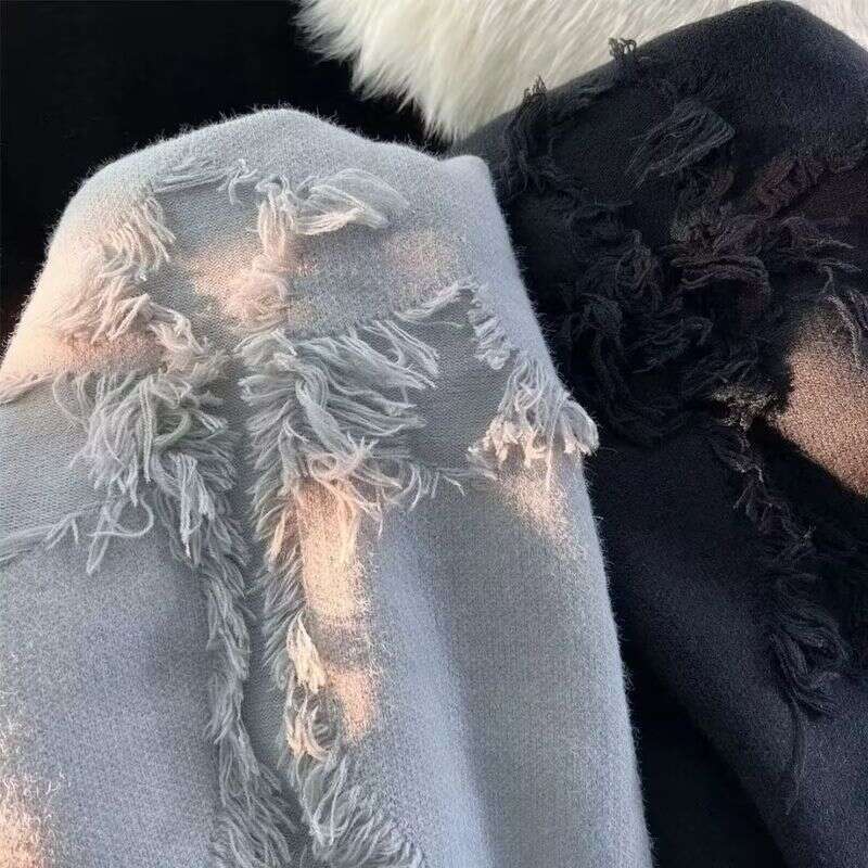 P Autumn And Winte Ipped Men S Ound Neck Pullove Tendy Band High Steet Ameican Eto Japanese Style Youth