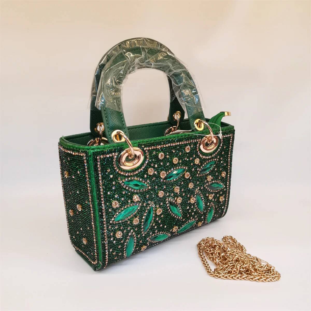 Hot Popular Women Rhinestone Evening New Fashion Handbag Clutch Embellished Long Chain Casual Bag F5-405-1