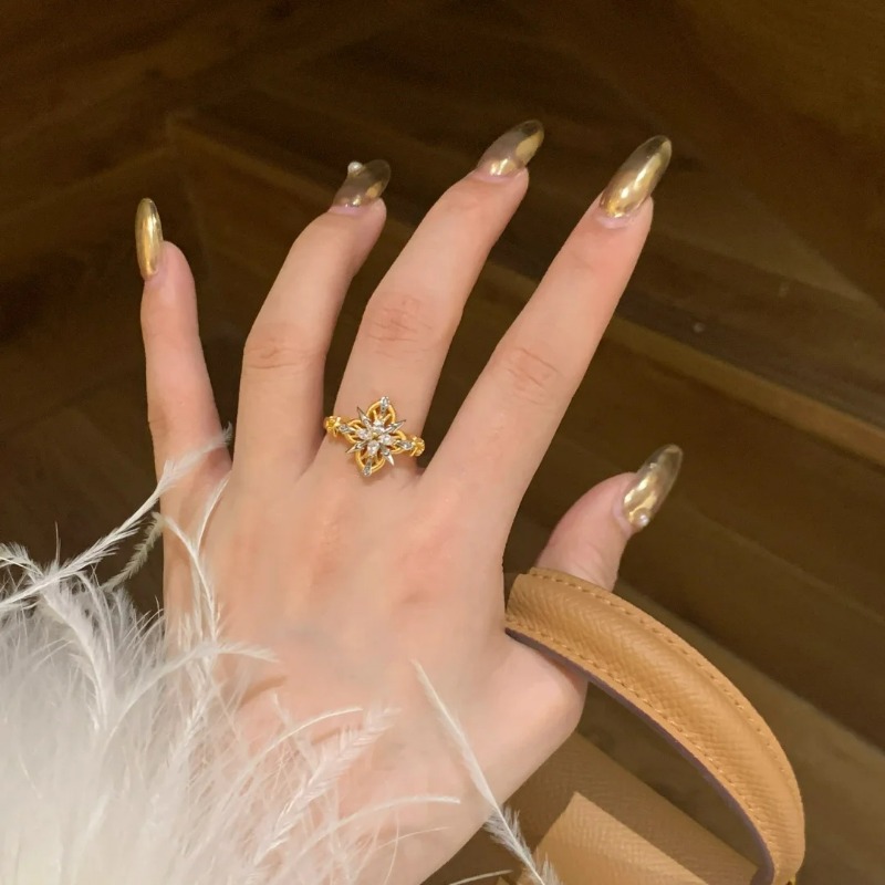 Classic Timeless Charm: Handcrafted Silver Accentuated Ring Embellished by Natural-Looking Gems