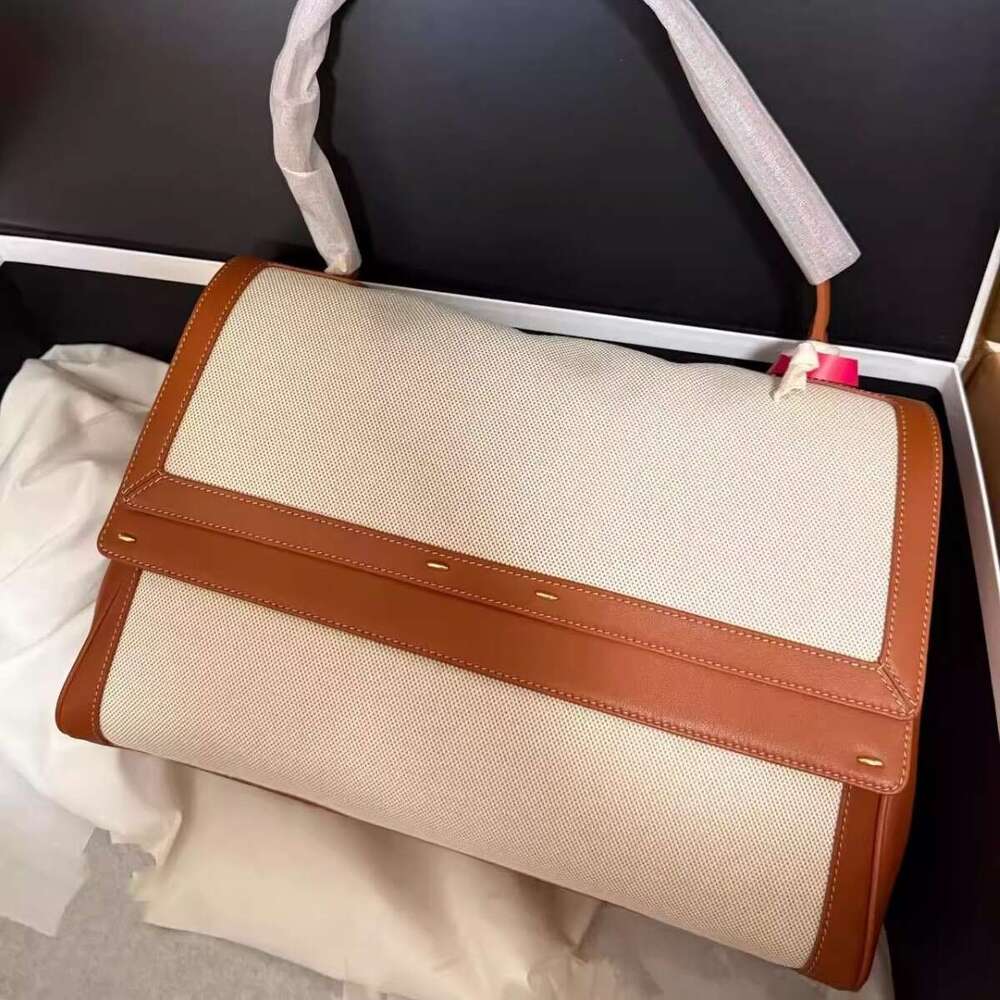 Designer Bag Tote Bag Shoulder Bag New Trendy Fashion Versatile Canvas Patchwork Color Block Design Single Double Shoulder Tote Bag