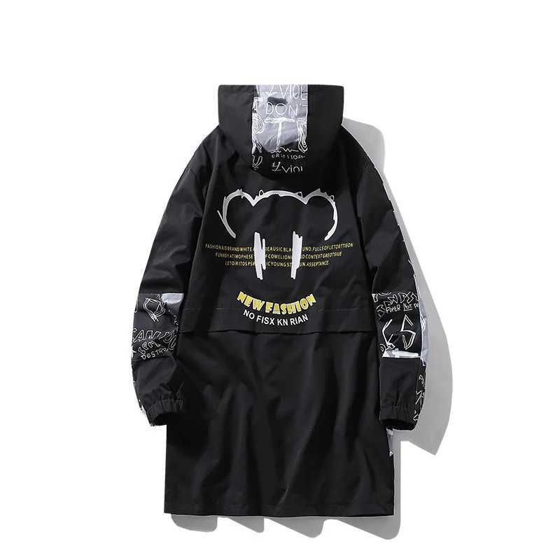 Fashion Trench Coat Man Long Mens Coat Spring Autumn Loose Handsome Mens New Teenage Jacket Windproof Dropshipping W250815