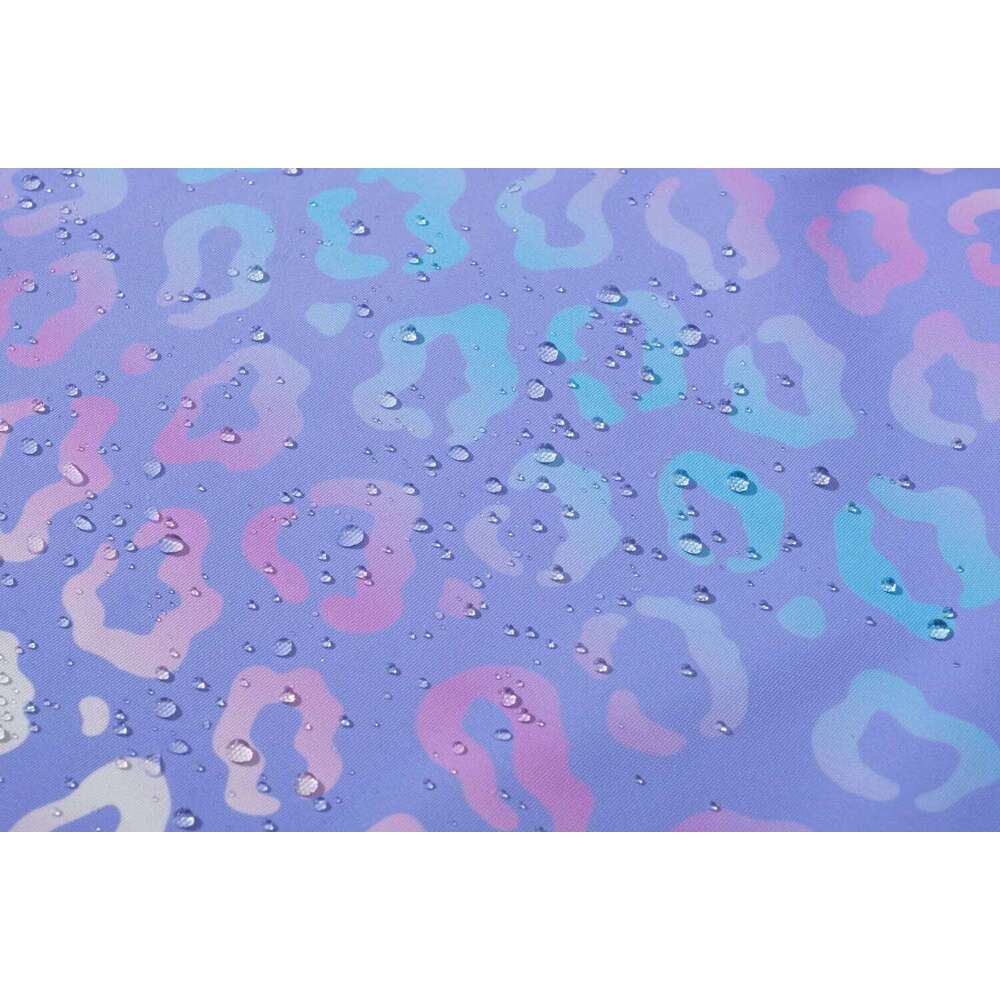 Girls Waterproof Gradient Lavender Detachable Hood Zip Fleece Lined Hiking Jacket Kids Track Coat Child Work Windbreaker 3-12Yrs