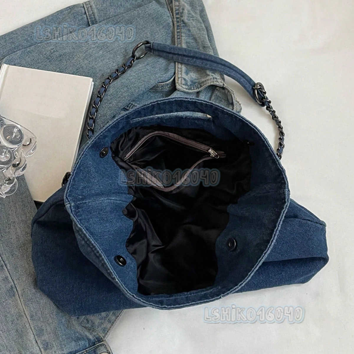 Large capacity fashionable and simple shoulder messenger bag lazy commuter style tote bag niche retro washed cloth bag H250814