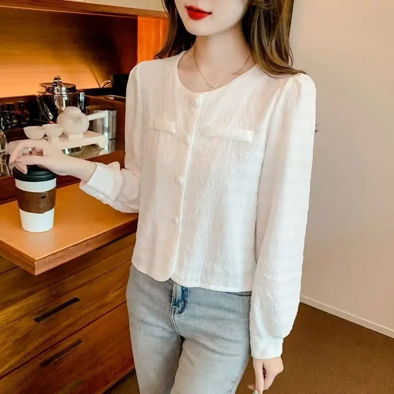 Elegant Chic Long Sleeve Short Jacket for Women SpringAutumn Fashion 250814