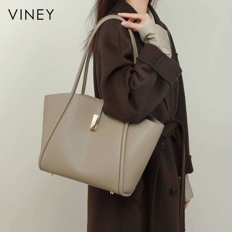 VINEY Tote 2025 New Women's Shoulder Commuter Large Capacity High-End Mother's Leather Bag