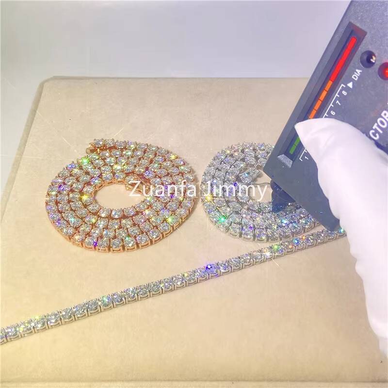 Hot Selling Man Jewelry GRA Certificates 5mm Stone VVS Moissanite Diamond Tennis Bracelets for Gift